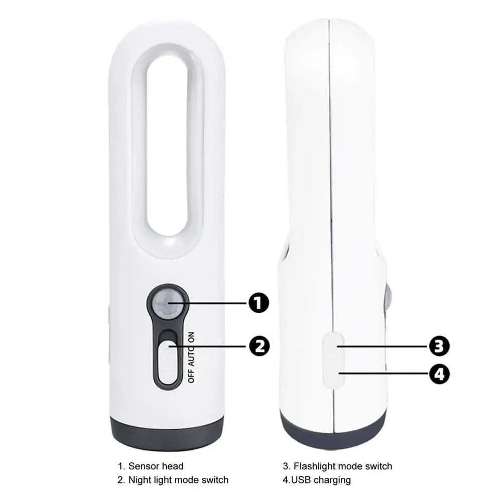 Vibe Geeks 2-In-1 Portable Led Motion Sensor Night Light